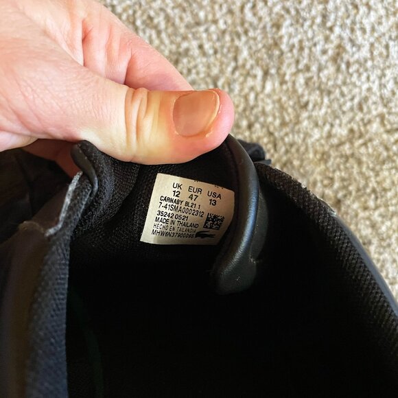 Lacoste Mens Graduate Black/White Sneakers size 13 - Picture 6 of 6